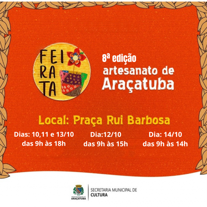 Araçatuba realiza 8ª Edição da Feirata, na praça Rui Barbosa