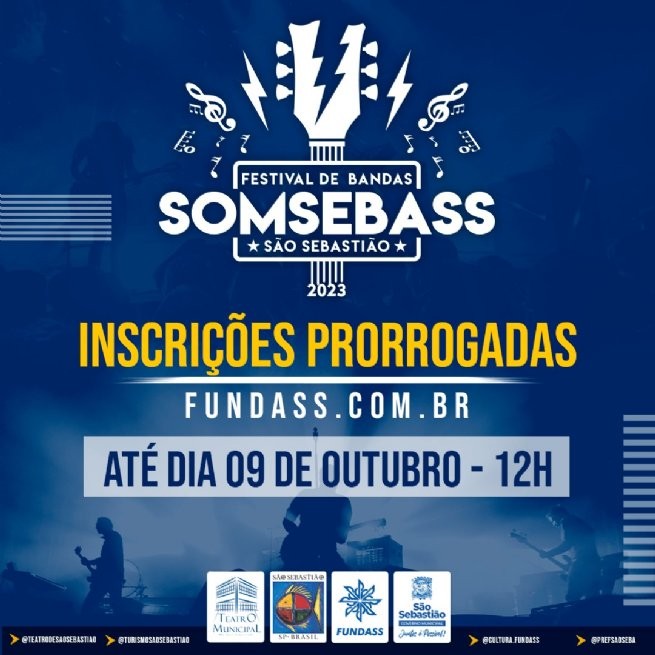 Inscrições para Festival de Bandas de São Sebastião são prorrogadas até segunda-feira