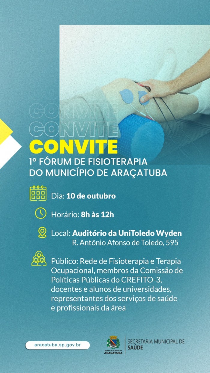 Araçatuba recebe primeiro Fórum de Fisioterapia