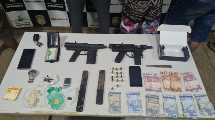 Durante Operação Paz, PMAM prende cinco homens e apreende submetralhadoras em Itacoatiara
