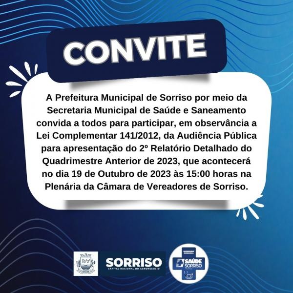 Secretaria de Saúde realiza audiência pública nesta quinta, 19