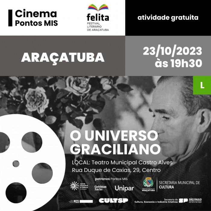 Cultura divulga programação das sessões de cinema do mês de outubro