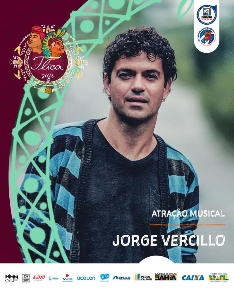 Jorge Vercillo é atração musical mais esperada da Flica deste ano. 