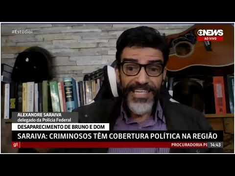 Delegado Saraiva fala de senadores de Roraima. Fonte: Globonews 